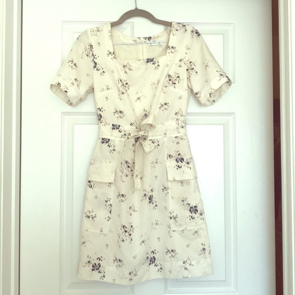 Club Monaco short floral smock dress 00